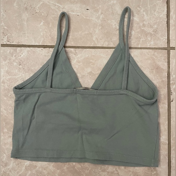 Brandy Melville sage green amara cropped tank - Picture 3 of 5